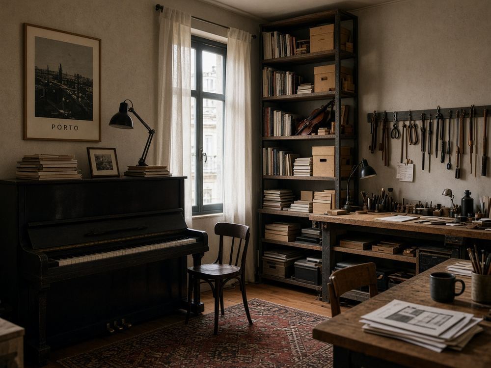 About the Adult music studio / piano lessons studio at Piano Studio Loaderkeyhole